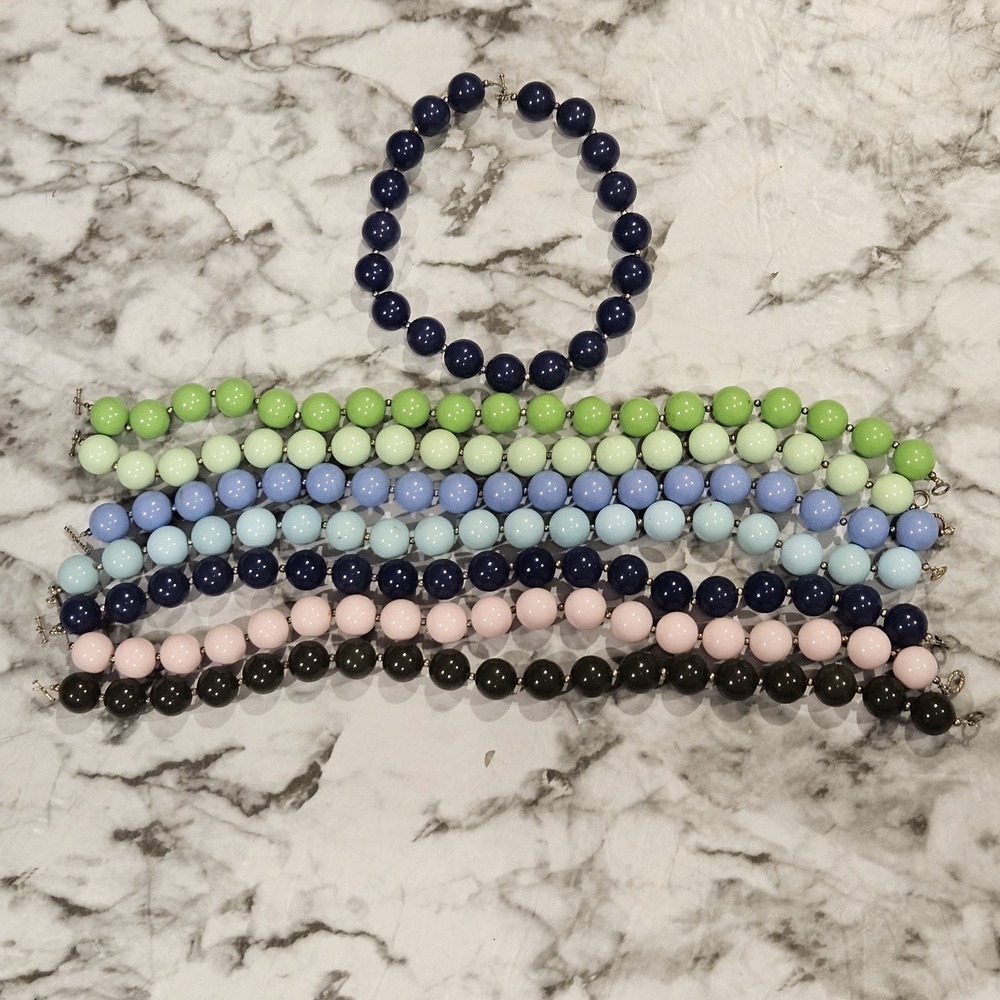 Kids Chunky Beaded Necklace Bundle | 8 Colorful Statement Necklaces | Approx 16"